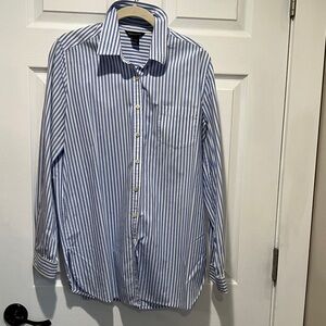 Moda International Striped Button-Down Shirt